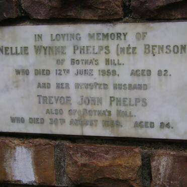PHELPS Trevor John -1959 &amp; Nellie Wynne BENSON -1959