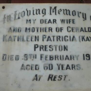 PRESTON Kathleen Patricia -1972
