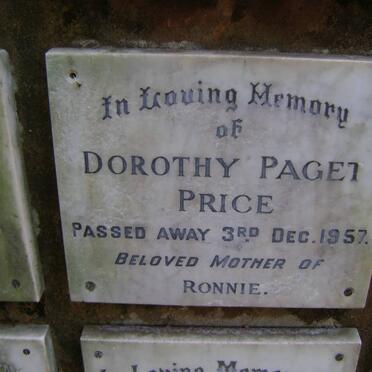 PRICE Dorothy Paget -1957