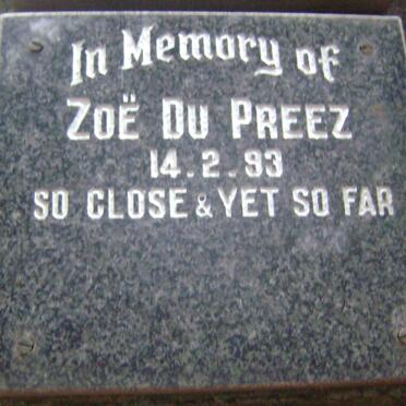 PREEZ Zoë, du -1993