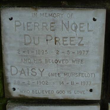 PREEZ Pierre Noel, du 1895-1977 &amp; Daisy MUHSFELDT 1902-1977