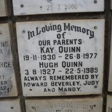 QUINN Hugh 1927-1989 &amp; Kay 1930-1977