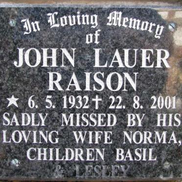 RAISON John Lauer 1932-2001