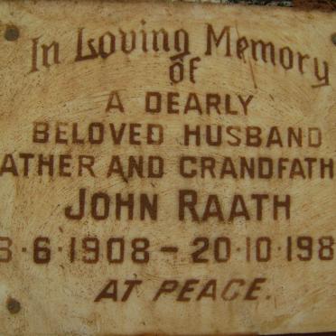 RAATH John 1908-1982