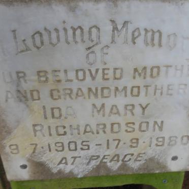 RICHARDSON Ida Mary 1905-1980