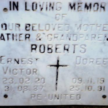 ROBERTS Ernest Victor 1920-1987 &amp; Doreen 1919-1991