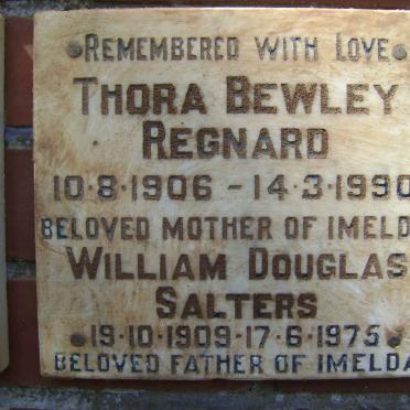 SALTERS William Douglas 1909-1975 :: REGNARD Thora Bewley 1906-1990