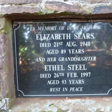SEARS Elizabeth -1940 :: STEEL Ethel -1997