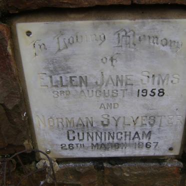 SIMS Ellen Jane -1958 :: CUNNINGHAM Norman Sylvester -1967 