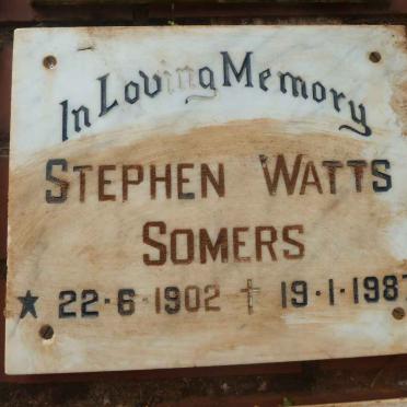 SOMERS Stephen Watts 1902-1987