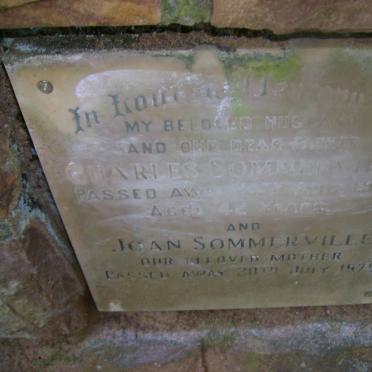 SOMERVILLE Charles -1959 &amp; Joan -1975