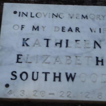 SOUTHWOOD Kathleen Elizabeth 1920-1986