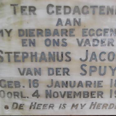 SPUY Stephanus Jacobus, van der 1883-1960