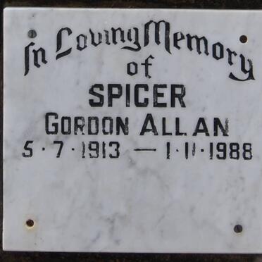 SPICER Gordon Allan 1913-1988
