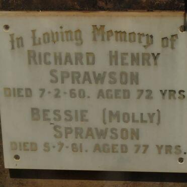 SPRAWSON Richard Henry -1960 &amp; Bessie -1961
