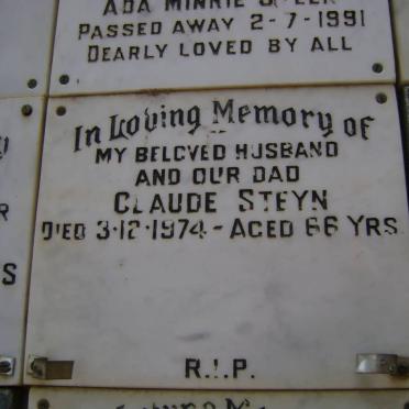 STEYN Claude -1974