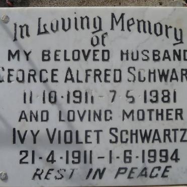SCHWARTZ George Alfred 1911-1981 &amp; Ivy Violet 1911-1994