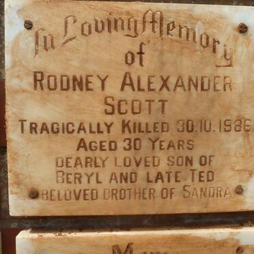 SCOTT Rodney Alexander -1986