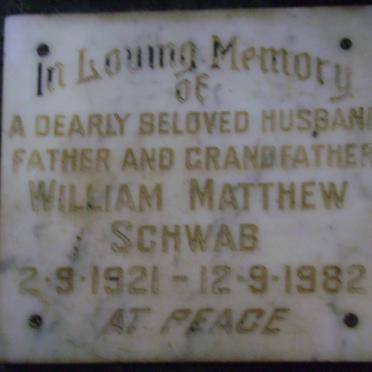 SCHWAB William Matthew 1921-1982