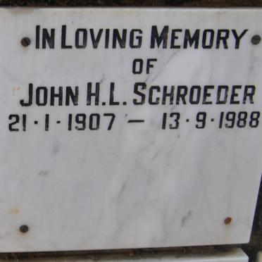 SCHROEDER John H.L. 1907-1988