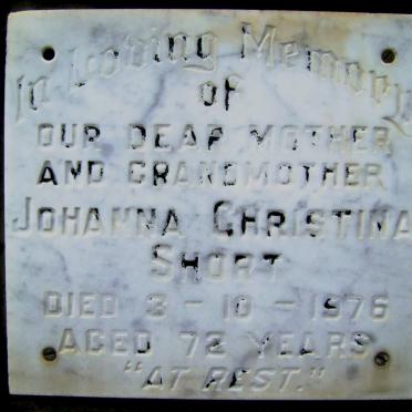 SHORT Johanna Christina -1976