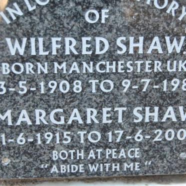 SHAW Wilfred 1908-1988 &amp; Margaret 1915-2006