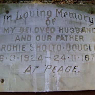 SHOLTO-DOUGLAS Archie 1924-1978