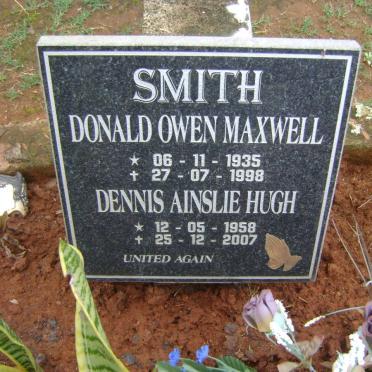 SMITH Donald Owen Maxwell 1935-1998 :: SMITH Dennis Ainslie Hugh 1958-2007