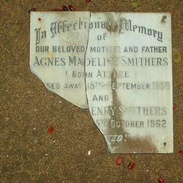 SMITHERS Henry  -1962 &amp; Agnes Madeline ATTLEE -1959