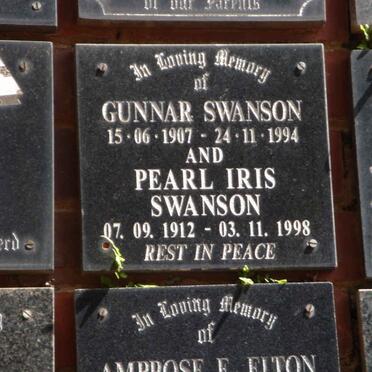SWANSON Gunnar 1907-1994 &amp; Pearl Iris 1912-1998