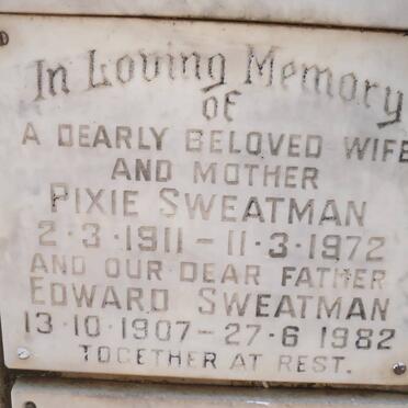 SWEATMAN Edward 1907-1982 &amp; Pixie 1911-1972