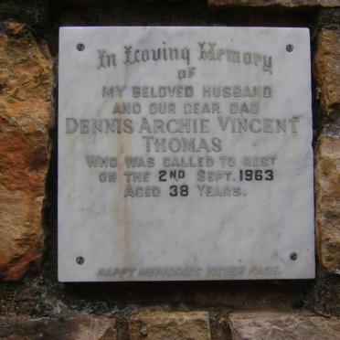 THOMAS Dennis Archie Vincent -1963