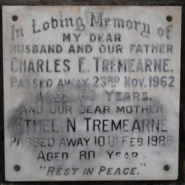 TREMEARNE Charles E. -1962 &amp; Ethel N. -1986