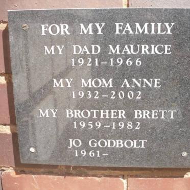 ? Maurice 1921-1966 &amp; Anne 1932-2002 :: ? Brett 1959-1982 :: GODBOLT Jo 1961-