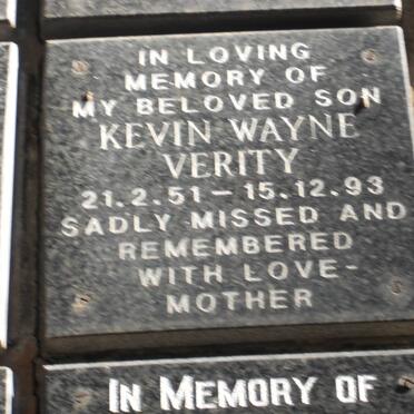 VERITY Kevin Wayne 1951-1993