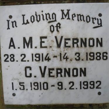 VERNON C. 1910-1992 :: VERNON A.M.E. 1914-1986