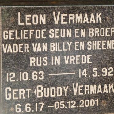VERMAAK Leon 1963-1992 :: VERMAAK Gert 1917-2001