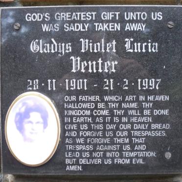 VENTER Gladys Violet Lucia 1901-1997