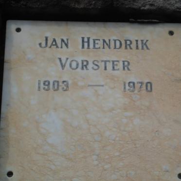 VORSTER Jan Hendrik 1903-1970