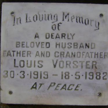 VORSTER Louis 1919-1982