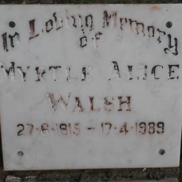 WALSH Myrtle Alice 1915-1989