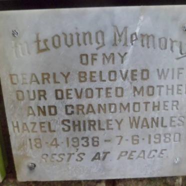 WANLESS Hazel Shirley 1936-1980