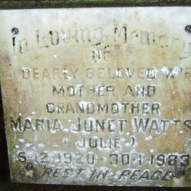 WATTS Maria Junet 1920-1983