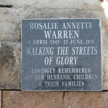 WARREN Rosalie Annette 1945-2011