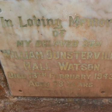 WATSON William Dunsterville, Hall -1943