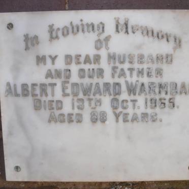 WARMBACK Albert Edward -1965