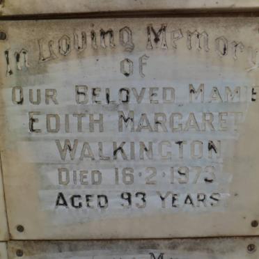 WALKINGTON Edith Margaret -1973