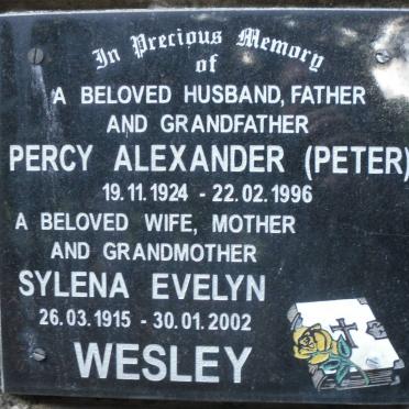 WESLEY Percy Alexander 1924-1996 &amp; Sylena Evelyn 1915-2002
