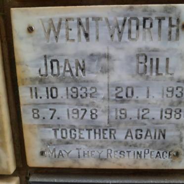 WENTWORTH Bill 1930-1986 &amp; Joan 1932-1978