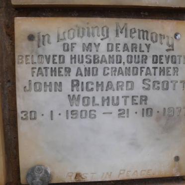 WOLHUTER John Richard Scott 1906-1977